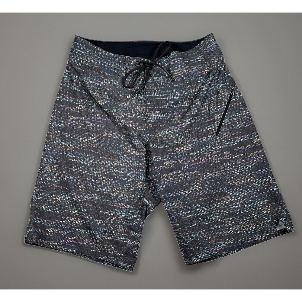 Lululemon‎ Current State Board Shorts 30 Black Prism Zip Pocket Swim Trunks